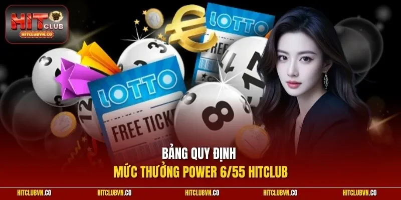 Bảng quy định mức thưởng Power 6/55 HITCLUB